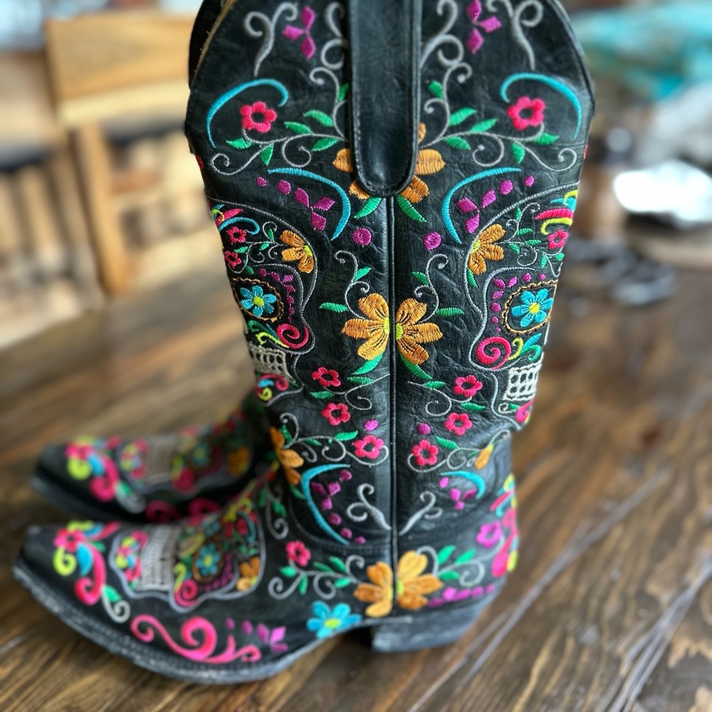 Old Gringo Sugar Skull Boots